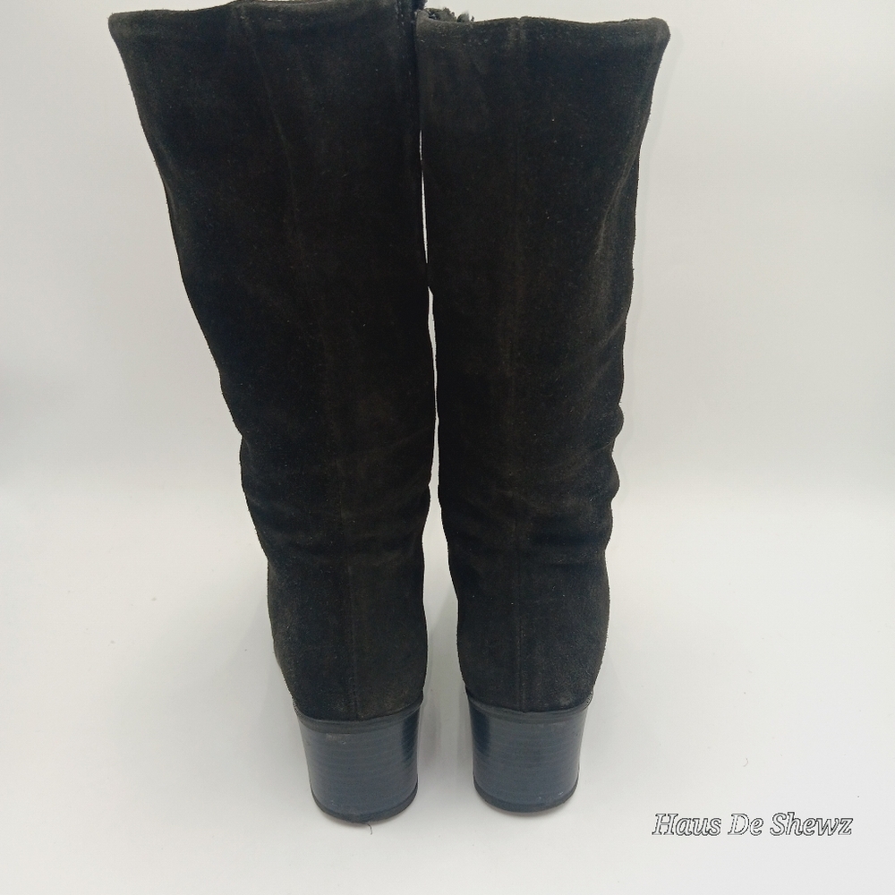 La Canadienne Boots Womens 9 Henley Tall Riding Black Suede  Zip Up - Picture 6 of 9